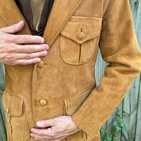 Vintage All-Suede Ranch Blazer—Men's M—Hollywood Hippie Chic—Handmade in Mexico? - Picture 2 of 13